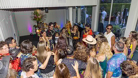 Hawaiian blessing at Hawk & Co Laguna Beach studio opening