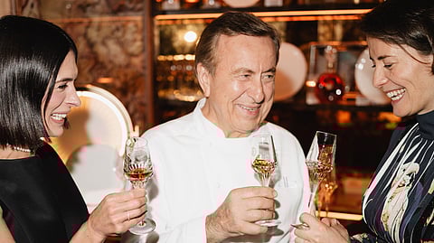Daniel Boulud and Athena Calderone toast Louis XIII Art de la Table debut