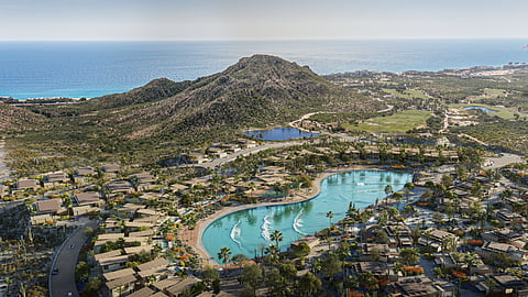 Aerial rendering of Cabo Real Surf Club in Los Cabos