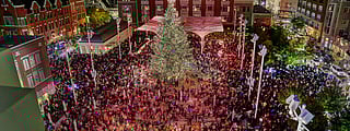 Holiday tree lighting in downtown Fort Worth