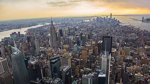 Manhattan, NYC aerial view