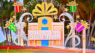 Miami Beach Welcome sign