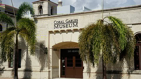 Coral Gables Museum exterior with palm trees