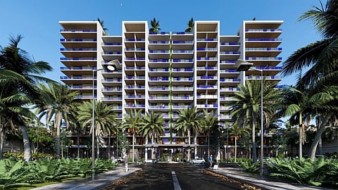 Architectural rendering of 21 Hollywood luxury apartments rising in Hollywood, Florida
