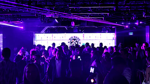 Guests gather inside Basement at The Miami Beach EDITION for Hublot’s 20th anniversary celebration