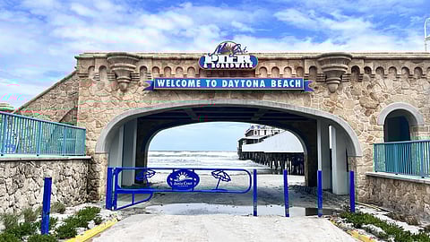 The renovated Main Street Arch in Daytona Beach