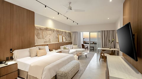 Renovated ocean-view suite at Grand Velas Riviera Nayarit with modern design and natural tones