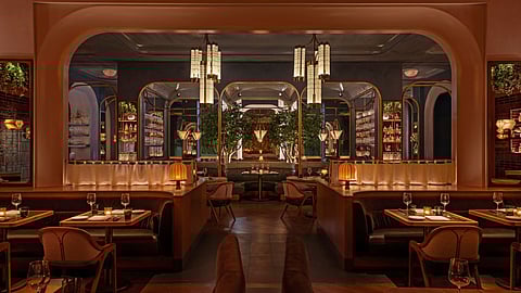 Bourbon Steak New York dining room inside the JW Marriott Essex House