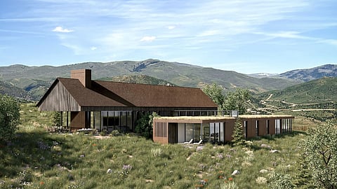 Luxury mountain residence at Blue Sky Auberge set within Utah wilderness and rolling hills