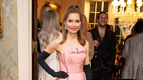 Jean Shafiroff in a pink gown recognized by Tatler in Gowns of the Year 2025