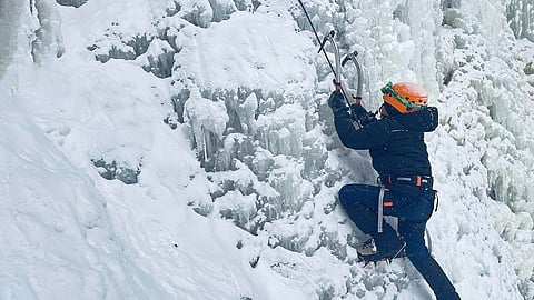 Ice Climbing with One Axe Pursuits in Elora