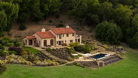 Aerial view of a Sonoma luxury estate