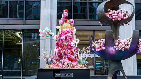 Floral mannequin at Fleurs de Villes FLORA in Bal Harbour Village