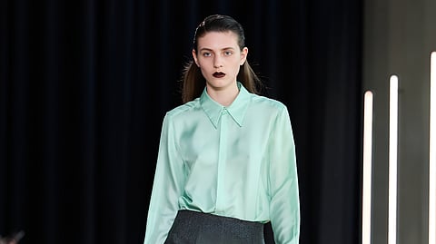 Model on the runway for SASUPHI Autumn/Winter 2026 at Milan Fashion Week