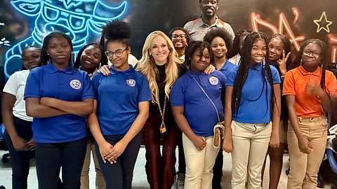 Consuelo Vanderbilt Costin with students