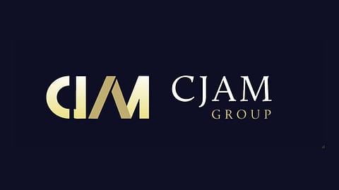 CJAM Group logo displayed on a dark background