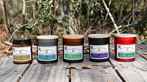 Toxin-free candles from Willis Candle Shop designed for clean-burning home fragrance