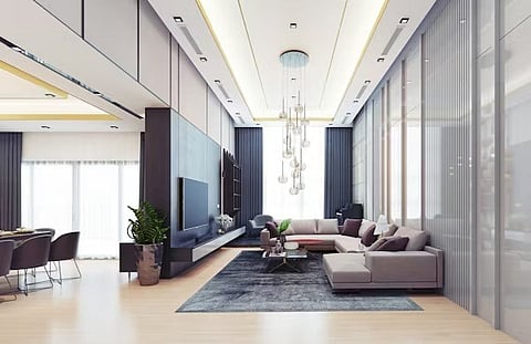 A modern luxury living room interior design