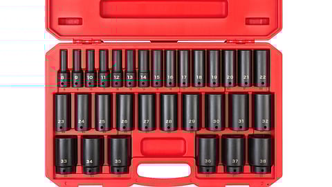 TEKTON 1/2 Inch Drive Deep 6-Point Impact Socket Set