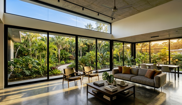A modern residential interior highlighting the impact of window placement on design