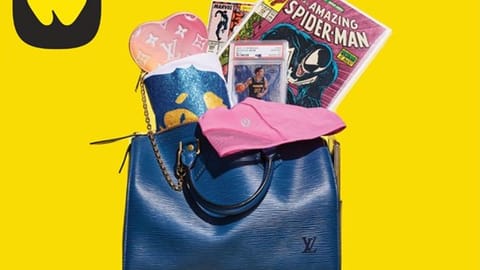 A blue Louis Vuitton Speedy bag in Epi leather