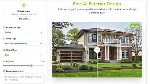 an AI-powered design tool used for exterior home renovations