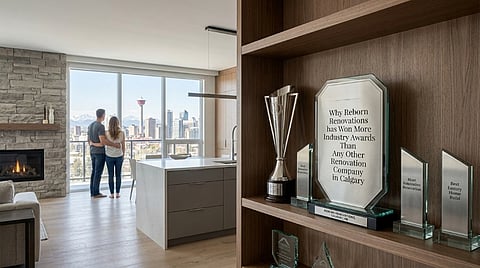The city pictured in the background of image is Calgary, Alberta
