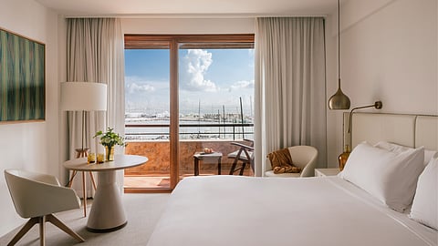 RedLevel guest room with balcony views at Hotel Victoria Gran Meliá in Palma