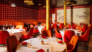 Interior of Upon The Palace dining room in Tribeca, New York City