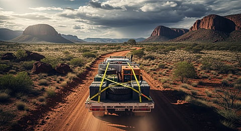 a typical scene from an Australian outback journey