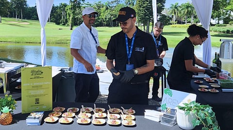 Chefs serving tasting dishes at the Puerto Rico Wine and Food Festival