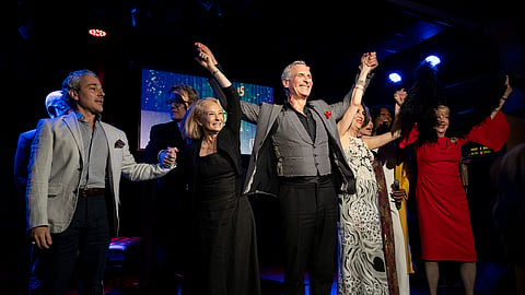 Performers take a final bow at The Triad Theatre in New York