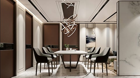a luxury dining table