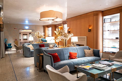 a salon interior with luxury furniture