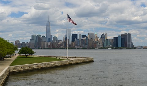 Downtown Manhattan from Liberty Island