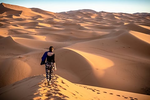 Erg Chebbi sand dunes of the Sahara Desert