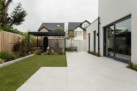 a modern home outdoor area