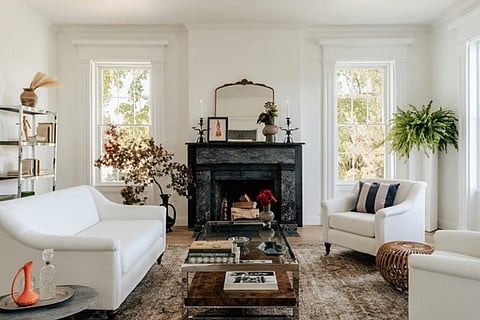 a luxury living room interior