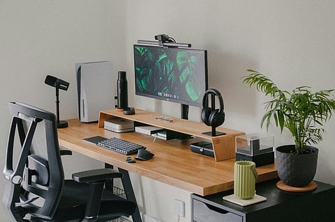 a home office setup