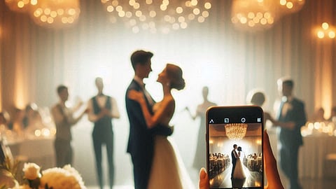 a wedding couple dance image created by ai