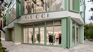 Exterior of Gucci Men's boutique in the Miami Design District