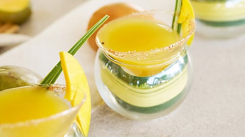 Mango cocktails at the Nevis Mango Festival in the Caribbean