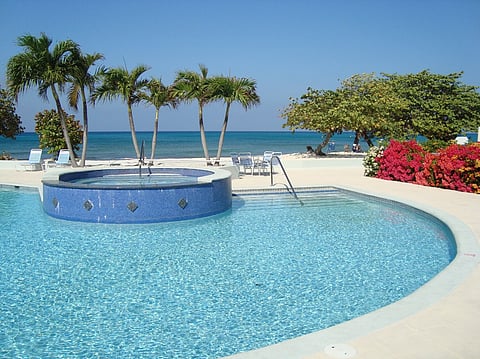 a photo of a swimming pool at a resort in Grand Cayman