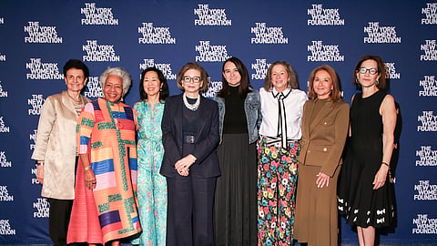 Ana L. Oliveira with honorees at the New York Women’s Foundation Celebrating Women Breakfast