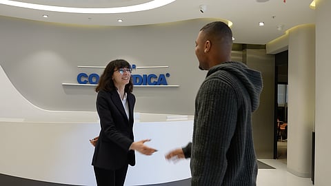 Patient arrives for a consultation at Cosmedica Clinic in Istanbul