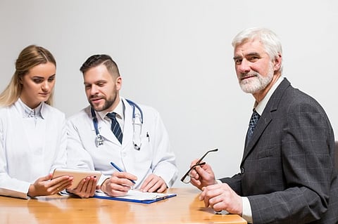 a consultation between medical professionals