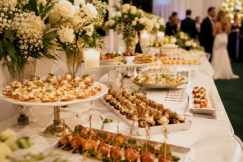 wedding buffet spread