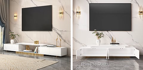 tv screen in living room