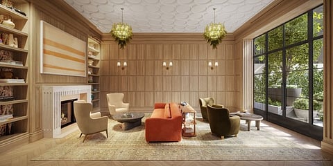Living room fireplace