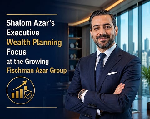 Executive wealth planning graphic featuring Shalom Azar of the Fischman Azar Group.